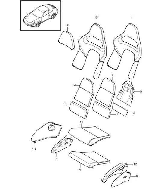 Diagram 817-062 Porsche Boxster 986/987/981 (1997-2016) Body