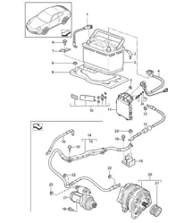 Batería / Distribuidor de corriente / Arranque / Alternador 997.2 Carrera 2009-12