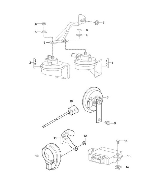 Diagram 903-000 Porsche 卡宴 Coupe Turbo GT V8 4.0L 640Hp 
