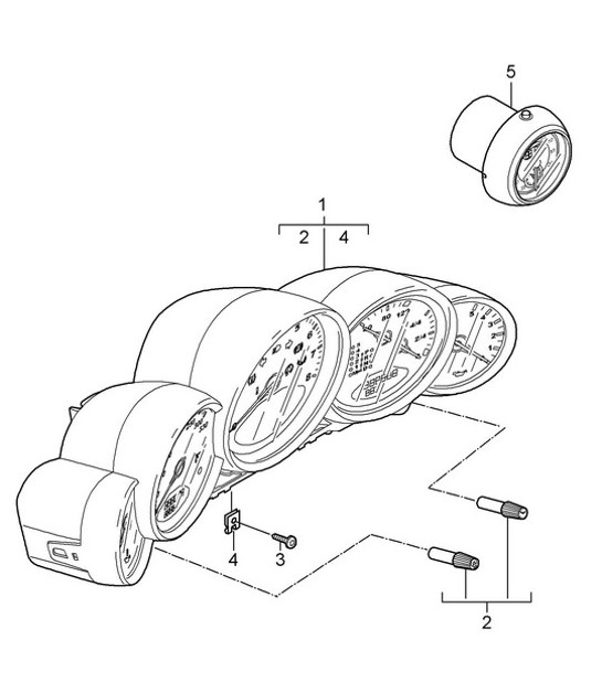 Diagram 906-001 Porsche Cayenne V6 3.6L Benziner 300 PS Elektrische Ausrüstung