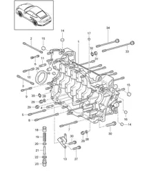 Carcasa del cárter, derecha - 9970 - 997.2 GT2 RS 3.6L 2010-11