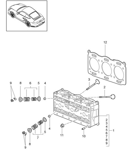 Diagram 103-002 Porsche Cayenne S E-Hybrid Coupé V6 3.0L 519Hp 