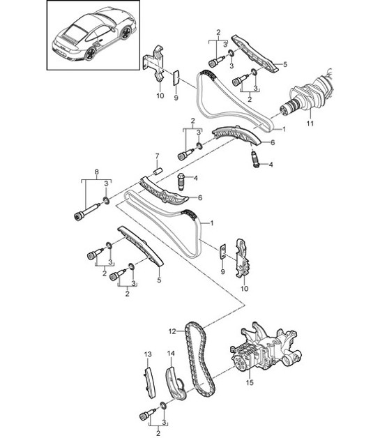 Diagram 103-015 Porsche 帕纳梅拉 GTS 4.0L V8 