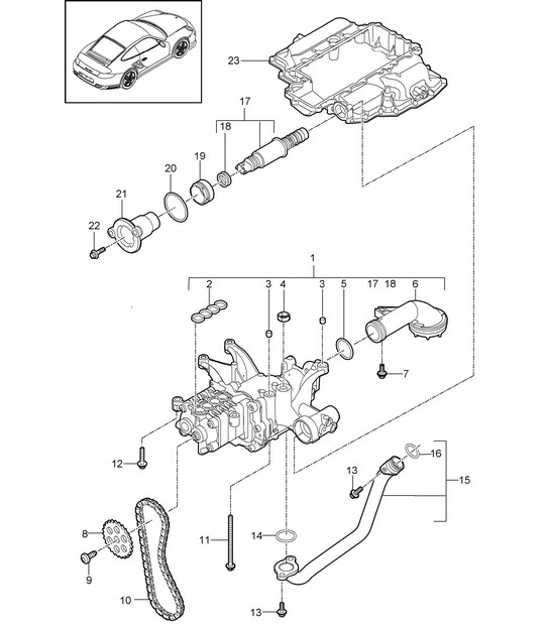 Diagram 104-000 Porsche 卡宴 92A（958） 2010-2017 引擎