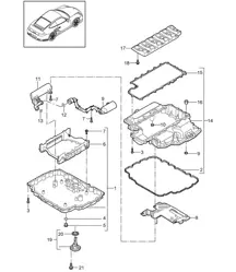 Cárter de cilindro - A170 - 997.2 Turbo 3.8L 2010-13