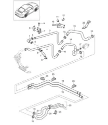 Lines heater - 9770 - 997.2 GT2 RS 3.6L 2010-11