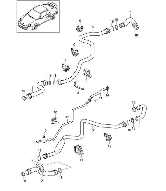 Diagram 105-008 Porsche Cayenne 92A (958) 2010-2017 Engine
