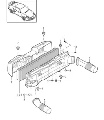Filtre à air - A170 - 997.2 Turbo 3.8L 2010-13