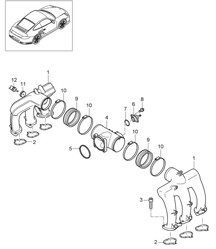 Répartiteur d'air d'admission - 9770 - 997.2 GT2 RS 3.6L 2010-11