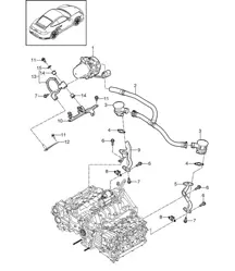 Sistema de purificación de gases de escape w. inyección de aire secundario - A170 - 997.2 Turbo 3.8L 2010-13