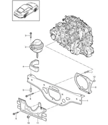 Engine suspension - A170 - 997.2 Turbo 3.8L 2010-13