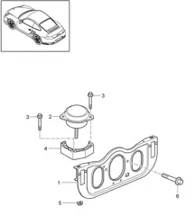 Engine suspension - 9770 - 997.2 GT2 RS 3.6L 2010-11