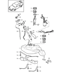 Fuel tank 997.2 GT2 RS 2010-11