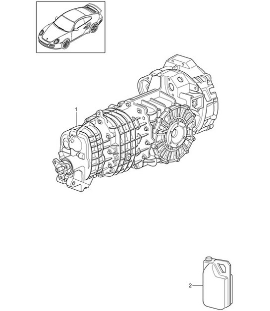 Diagram 302-000 Porsche 911 & 912 (1965-1989) Transmission