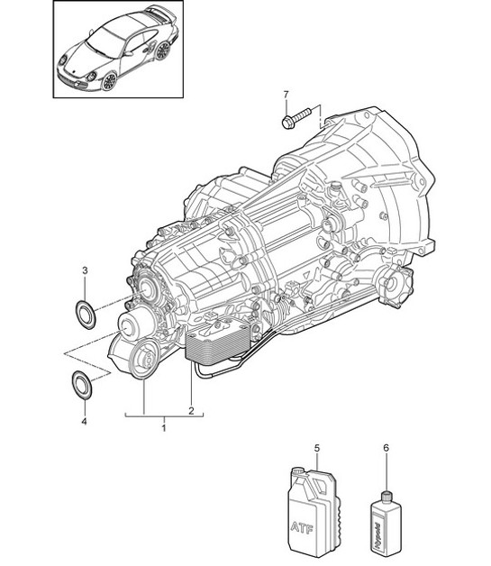 Diagram 320-000 Porsche 997 (911) MK2 2009-2012 Transmission