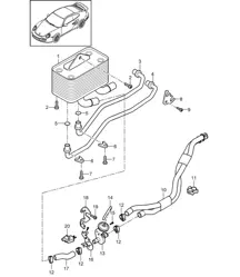 - PDK - Versnellingsbak / Warmtewisselaar / Olieleiding / Waterleiding - CG150 - 997.2 Turbo 2010-13