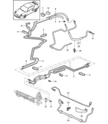 Power steering / Lines - 997.2 Turbo 2010-13