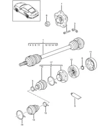 Antriebswelle / Radnabe 997.2 Turbo / GT2 RS 2010-13