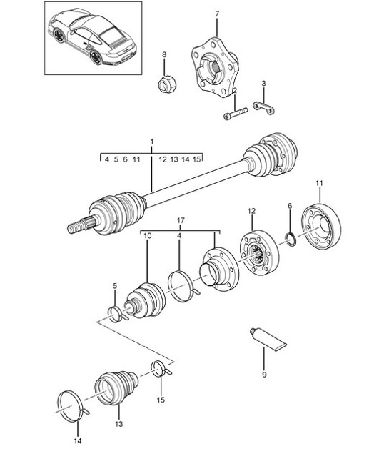 Diagram 501-005 Porsche 944 Turbo 2.5L 8V 1989-91 