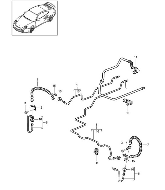 Diagram 604-015 Porsche Cayenne S V8 4.8L Petrol 400HP Wheels, Brakes