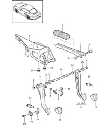 Pédales 997.2 Turbo / GT2 RS 2010-13