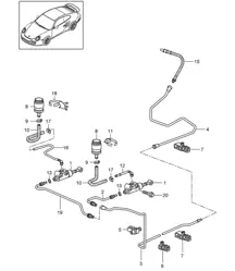 Accionamiento del embrague / Cilindro maestro del embrague / Tubo del embrague 997.2 Turbo 2010-13