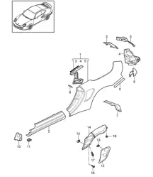 Partie latérale 997T.2 2010-2013