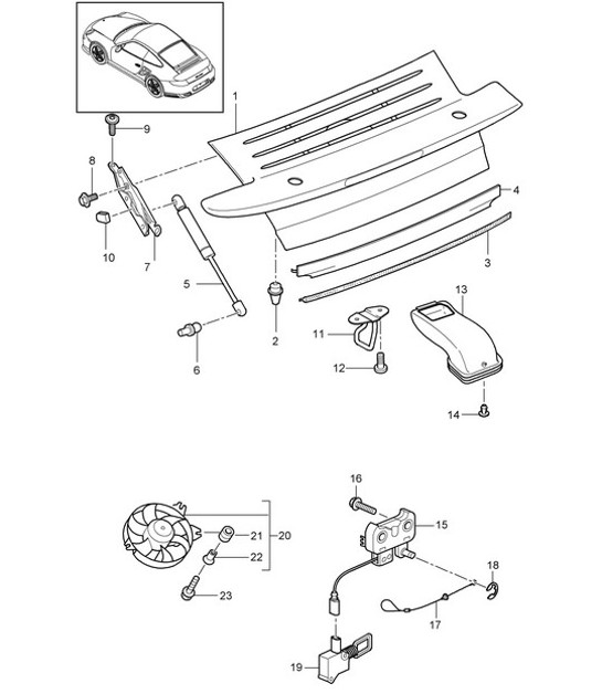 Diagram 803-005 Porsche Cayman GT4 3.8L 2015-16 Body
