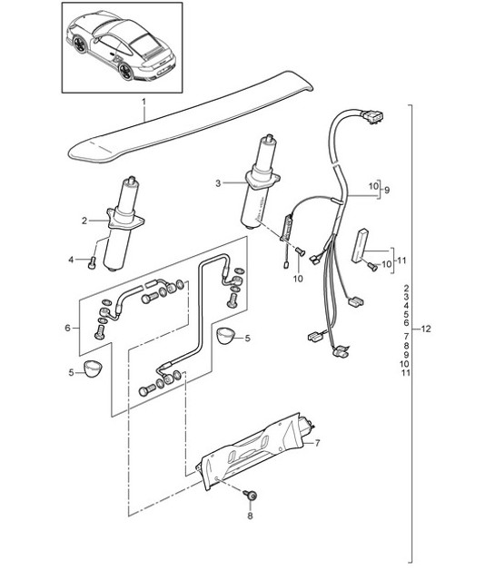 Diagram 803-007 Porsche 997 (911) MK1 2005-2008 Body