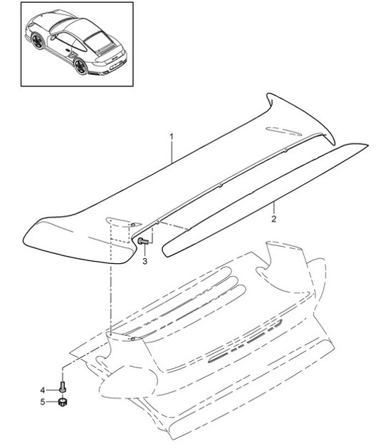 Diagram 803-008 Porsche Boxster 986/987/981 (1997-2016) Body