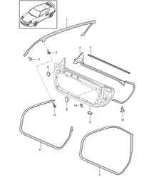 Joint de porte / Joint / Pare-brise 997.2 Turbo / GT2 RS 2010-13