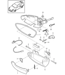 Maniglia porta 997.2 Turbo / GT2 RS 2010-13
