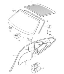 Raambeglazing 997.2 Turbo / GT2 RS 2010-13 Raambeglazing 997.2 Turbo / GT2 RS 2010-13