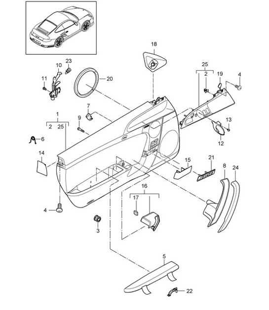 Diagram 807-010 Porsche 996 C2 3.6L 09/01-2005  车身
