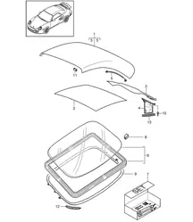 Cobertura de capota para descapotable / Techo interior - CABRIO - 997.2 Turbo 2010-13