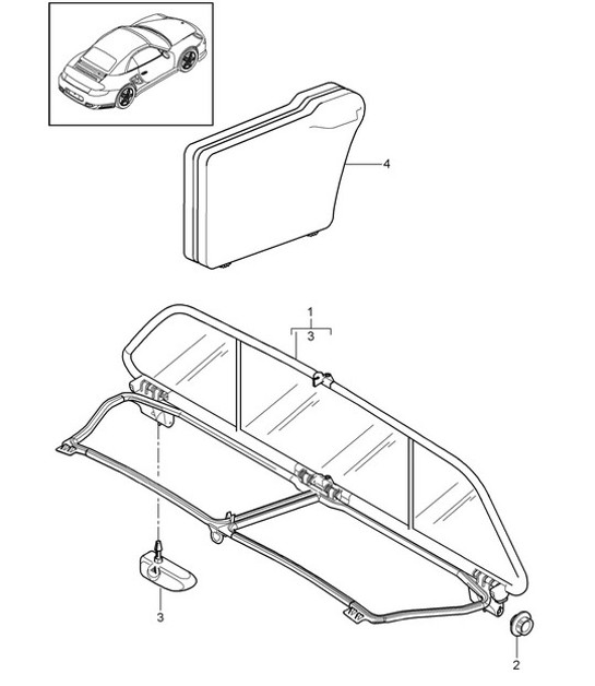 Diagram 811-045 Porsche 997 (911) MK2 2009-2012 Carrosserie