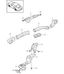 Distribuidor de aire / Habitáculo 997.2 Turbo / GT2 RS 2010-13