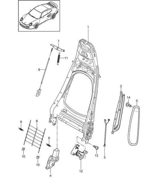 Diagram 817-006 Porsche Boxster 986/987/981 (1997-2016) Body