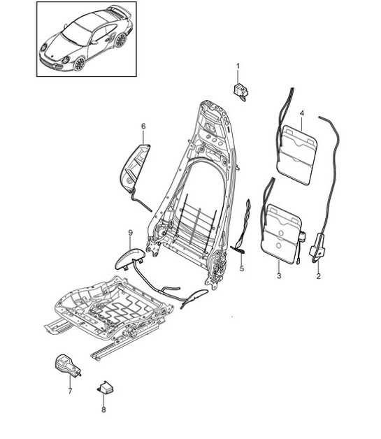 Diagram 817-022 Porsche Boxster 986/987/981 (1997-2016) Body