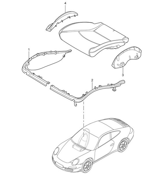Diagram 817-024 Porsche Boxster 986/987/981 (1997-2016) Body