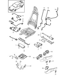 Faisceaux de câblage / Interrupteur / Unité de commande / Moteur électrique / Siège sport 997.2 Turbo / GT2 RS 2010-13