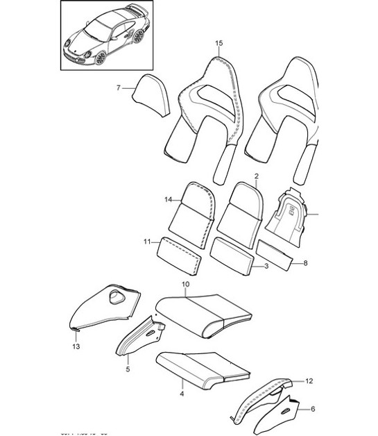 Diagram 817-062 Porsche Boxster 986/987/981 (1997-2016) Body