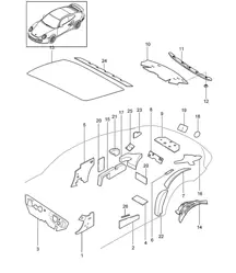 Carrosserie / Insonorisation 1 - COUPE 997.2 Turbo / GT2 RS 2010-13