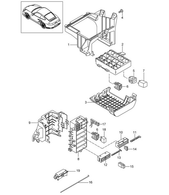 Diagram 902-000 Porsche 968 (1992-1995) Electrical equipment
