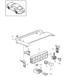 Sistema eléctrico central / Parte trasera 997.2 Turbo / GT2 RS 2010-13