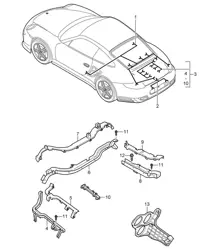Wiring looms - REAR -  997.2 GT2 RS 2010-13