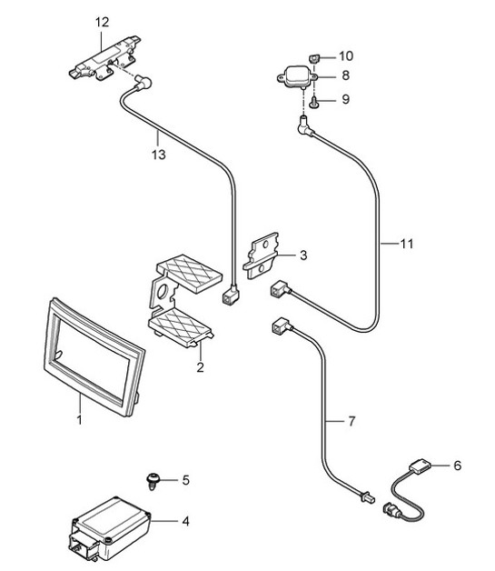 Diagram 911-001 Porsche 997 (911) MK1 2005-2008 Elektrische Ausrüstung