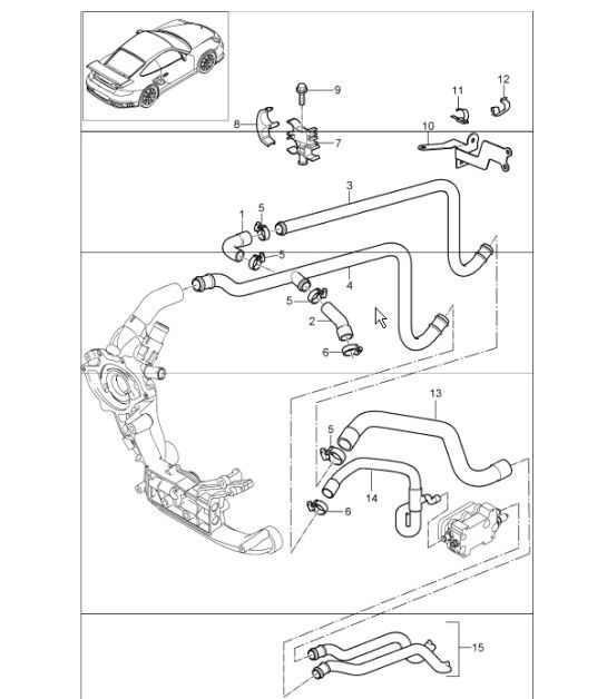 Diagram 105-04 Porsche 968 (1992-1995) Engine