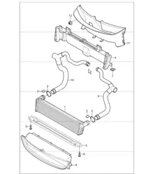 radiator centre for 997.1 TURBO 2007-09