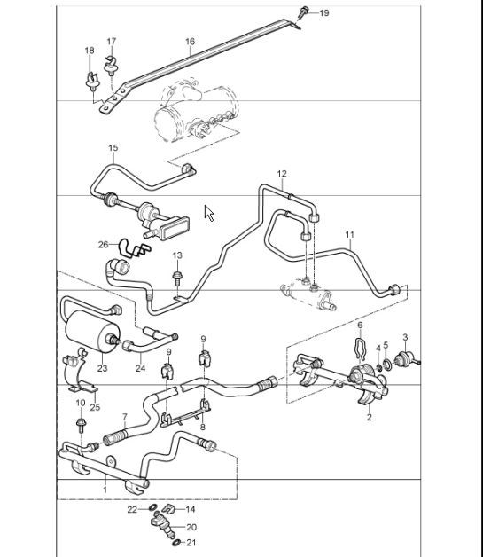 Diagram 107-05 Porsche 993 (911) C4 1994-97 Motor